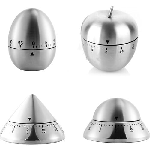 Kitchen Timer Home Stainless Steel Mechanical Student Management Time Reminder Eggs Alarm Clock Baking Cooking Tools