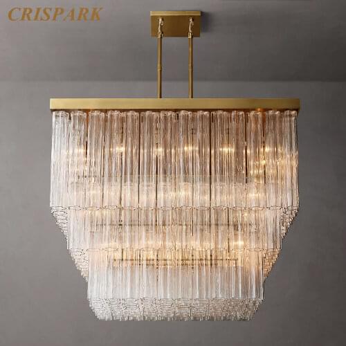 Modern Minimalist Round Smoky Crystal Chandelier Light LED E14 Contemporary Oval Hanging Lamp Art Deco Living Room Dining Table