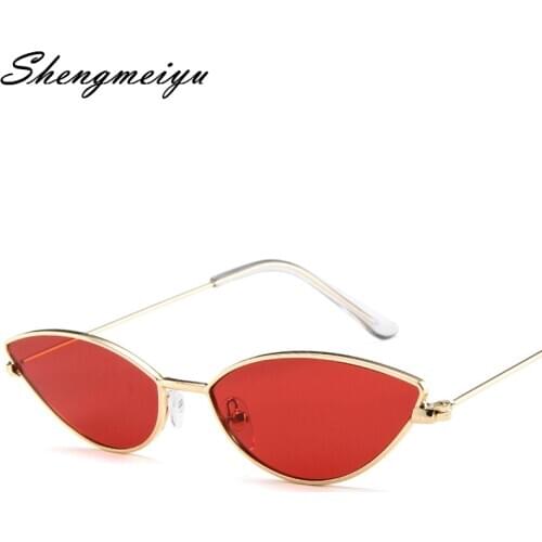 Cute Sexy Cat Eye Sunglasses Women 2021 Summer Retro Small Frame Black Red Cat Eye Sun Glasses for Women GD001