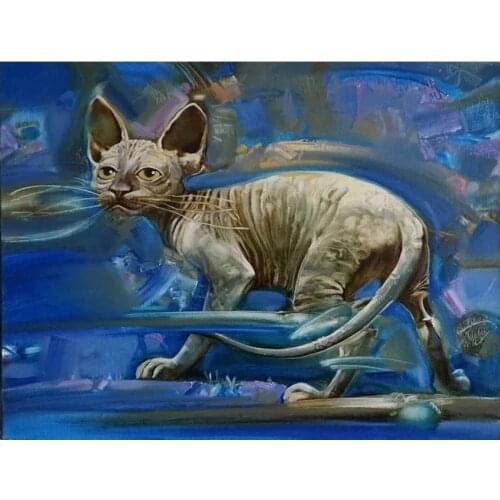 New 5D diamond painting full Square Round diamond embroidery Sphynx Cat Rhinestone painting mosaic diamond cross stitch P781