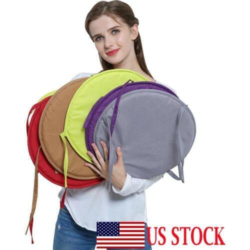 2019 New Portable Solid Bistro Round Chair Seat Pad Cushions Tie-on Kitchen Dining Living room Office Removable