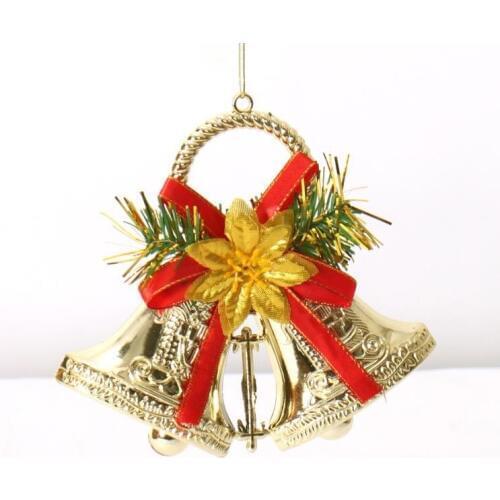 Pendant drop Bells ornaments Christmas Tree Hanging Bells Party Decoration JINGLE BELLS Christmas party Crafts 15CM Gold party