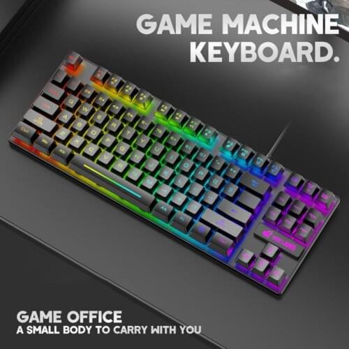 87 Keys K16 Keyboard Wired Waterproof Backlit RGB Color Game Keyboard Computer Accessory For Notebook