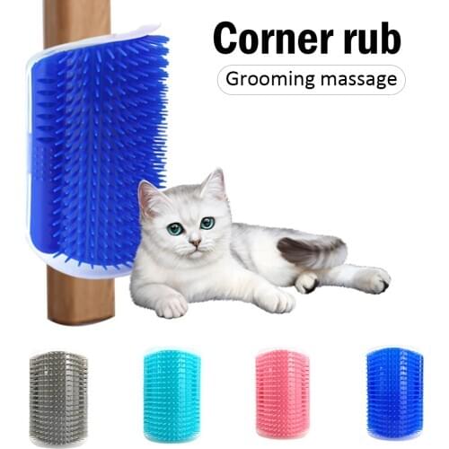 Pet Cat Self Groomer For Cat Grooming Tool Hair Removal Comb Dogs Cat Brush Hair Shedding Trimming Massage Device With Catnip