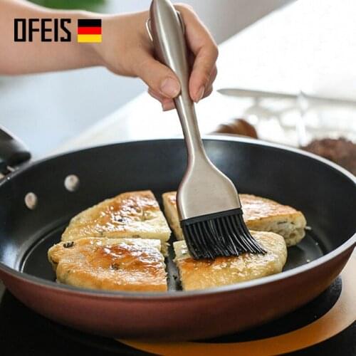 OFEIS Stainless Steel Silicone Oil Brush Barbecue Brush High Temperature Resistant Kitchen DIY Baking Tool Bbq OFEIS-YTXJ127-1