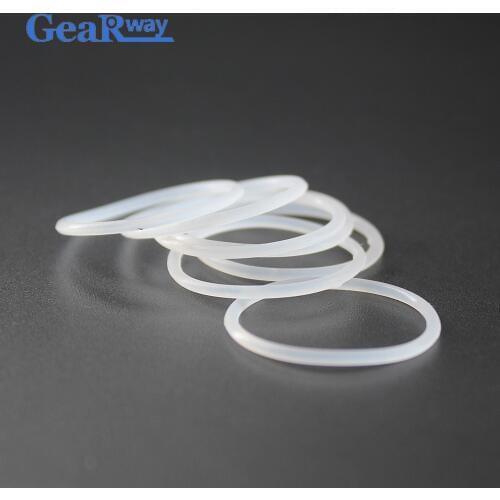Gearway O Ring Seal 1.8mm CS Food Grade O Ring Sealing Gasket 7.1/7.3/7.5/7.8/18/19/20mm ID VMQ Transparent Silicon O Ring Seal