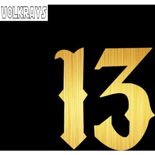 Volkrays Waterproof Car Stickers Luck 13 Funny JDM Automobile Motorcycle Accessories Vinyl for Yamaha Suzuki,10cm*10cm