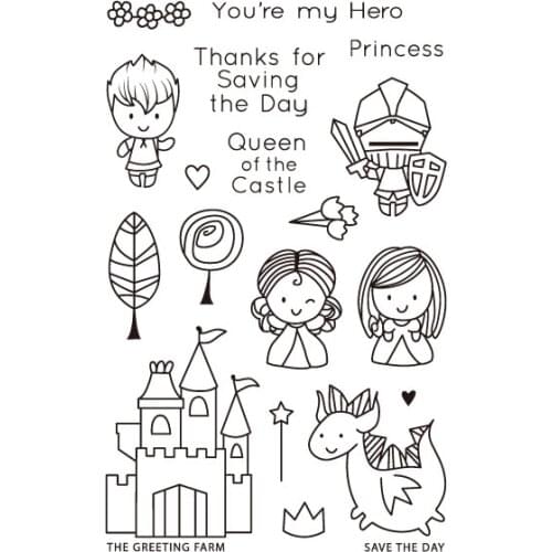 Castle/Transparent Clear Stamps for DIY Scrapbooking/Card Making/Kids Christmas Fun Decoration Supplies