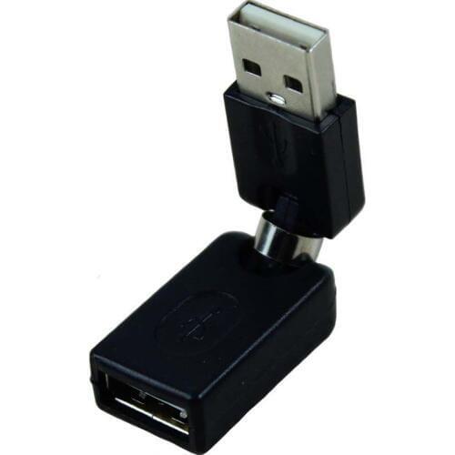 10pcs USB 2.0 Male To USB Female 360 Degree Rotation Angle Extension Adapter