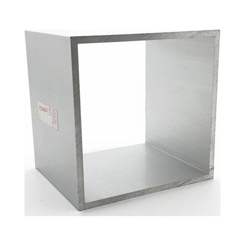 100mm*100mm*4mm square tube aluminum alloy hollow pipe rectangle straight duct vessel 100/200/300/400/500/550mm length