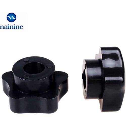 2Pcs M6 M8 M10 M12 M14 Plum Bakelite Hand Tighten Nuts Handle Star Mechanical Black Thumb Nut A006