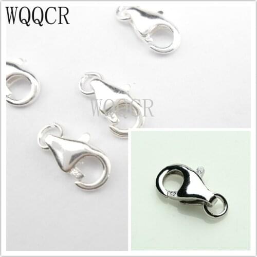 Fast Free Shipping 20Pcs Lot 925 Stamped Silver Jewelry Findings Accessories Lobster Clasp Opening Jump Ring Fittings Charms
