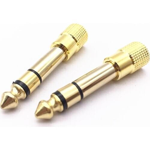 5/3/1Pcs Jack 6.35mm Male Plug to 3.5mm Female Connector Headphone Amplifier Adapter Microphone 6.3 3.5 mm Converter