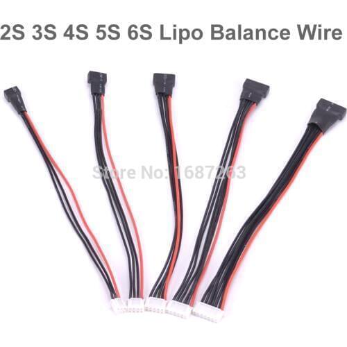 5Pcs/lot JST-XH 2S 3S 4S 5S 6S Lipo Balance Wire Extension Charge Cable Lead Cord 20cm 22AWG for RC Battery Charger