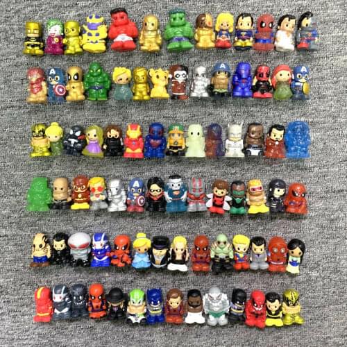 Random Lot 50 Pcs Pencil Toppers Figure Dolls Toy Kids Birthday Gift