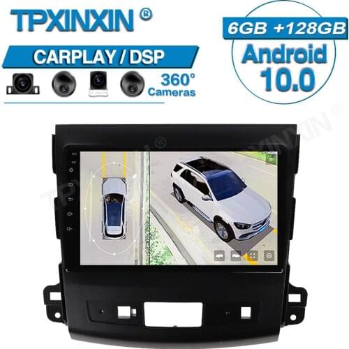 Android 10 For Mitsubishi Outlander 2006-2012 360 HD Auto Surround View Camera Car Multimedia Player Stereo Radio GPS Navigation
