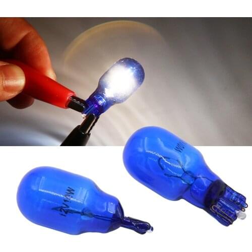 LYMOYO 2pcs car T15 W16W 12V 16W 5000k Sidelight car bulb halogen lamp warning lights auto Natural Glass Blue Super warm White