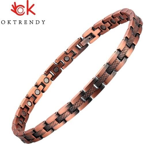 OKtrendy Pure Copper Magnetic Therapy Bracelet Arthritis Pain Relief & Carpal Tunnel Magnetic Copper Bracelets for women