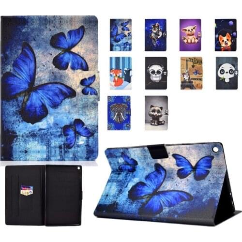 Cartoon printed Tablet Case For Kindle Fire HD 10 2017 2015 Slim Smart Flip Protective Stand Cover For Kindle Fire H D 10 Case