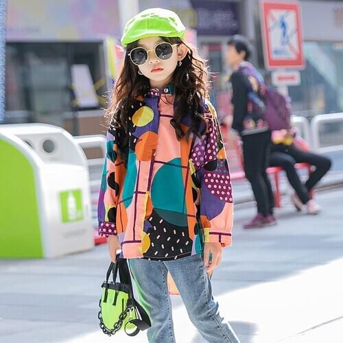 Childrens Shirt Children Clothes Girl Blouse Summer Clothes Blouse Korean Printing Shirts Teenage Girls Spring 2021 Long Sleeve