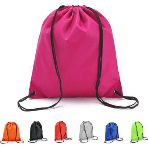 String Drawstring Travel Backpack Bag Cinch Sack School Tote Gym Bag Sports Pack