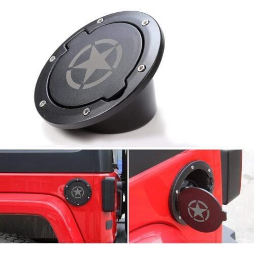 Gas Tank Cap Cover Fuel Tank Cover 4-Door 2-Door for 2007-2018 Jeep Wrangler Jk & Unlimited Car Accessories
