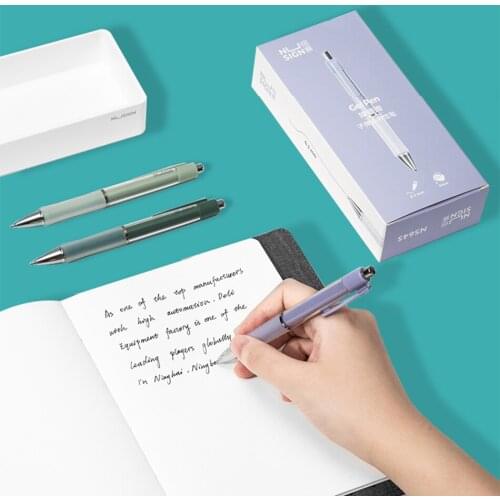 10Pcs/Batch Bullet Gel Pen 0.5mm Feiquan Green/Sand Blue/Porcelain White/Mohai Blue/Rose Brand pen Pink girl pen all for school