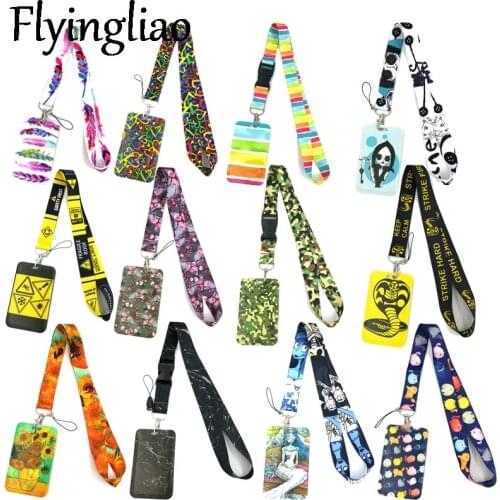Art Cartoon Anime Fashion Lanyards Bus ID Name Work Card Holder Accessories Decorations Kids Gifts