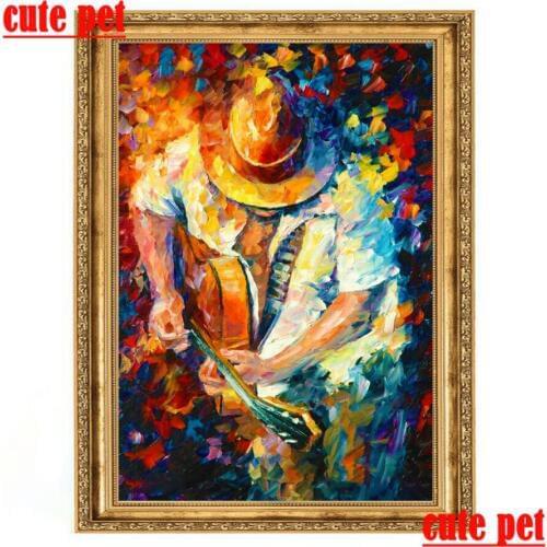 Cute pet Mosaic Guitar soul Cross Stitch Diamond Painting DIY Full Square Diamond Picture Decoration Gift5d Diamond Embroidery