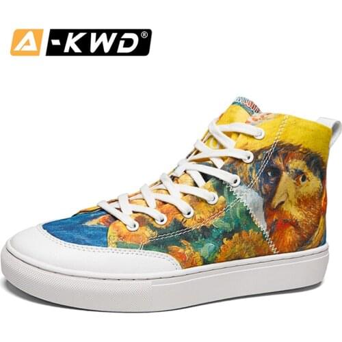 2020 High Top Canvas Shoes Fashion Boots Mens Work Shoes Men Casual Shoes Breathable Sneakers Trainers Men Zapatos Hombre E 45