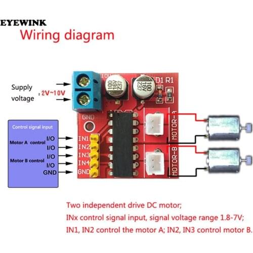 Kit 2.5A Dual Channel DC Motor Driver Mini Module Beyond L298N PWM Speed Control