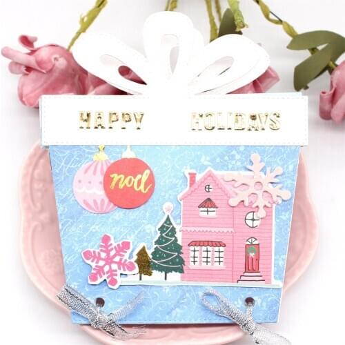 KSCRAFT Christmas Gift planner Mini Album Metal Cutting Dies Stencils for DIY Scrapbooking Decorative Embossing DIY Paper Cards