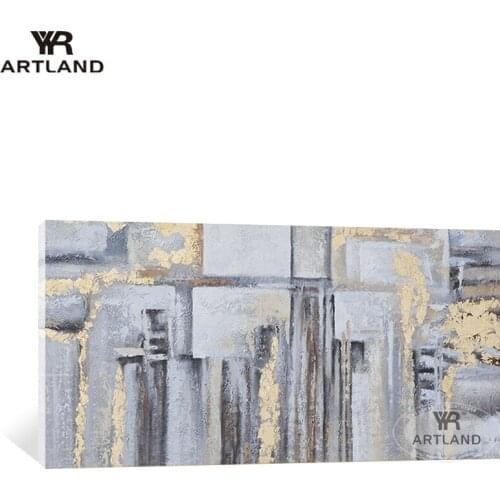 Quadro Home wall painting Hand painted abstract oil painting gold landscape wall art home decoration picture poster for room