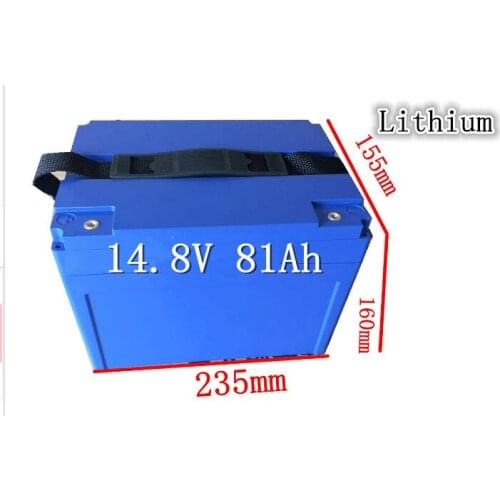 High capacity 81Ah 14.8v 80Ah lithium battery pack for electric scooter power tools solar light UPS power supply system+charger
