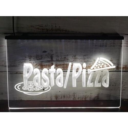 I136 Pizza Pasta Shop Cafe Slice Bar LED Neon Light Sign