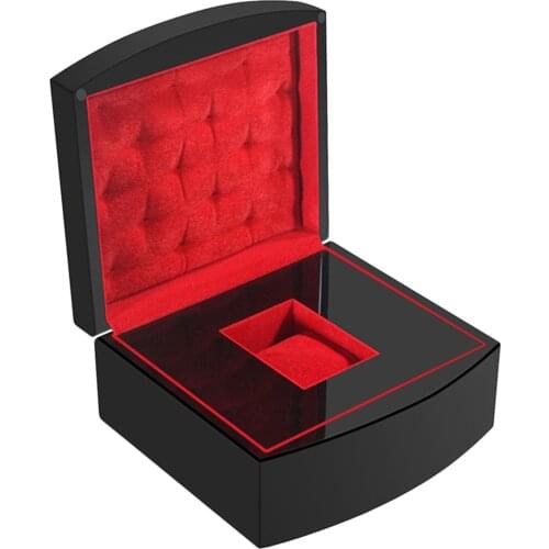 Watch Box Holder Organizer, Premium Glossy Wooden Jewelry Bracelet Storage Gift Case, Single Grid