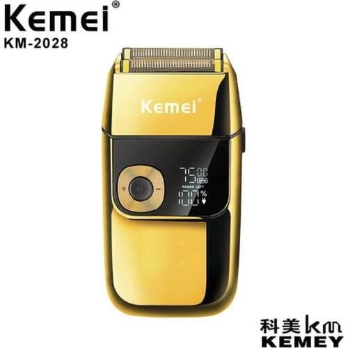 Original Kemei 2028 Barber Professional Beard Hair Shaver for Men Electric Shaver Rrazor Balds Shaving Machine Rechargeable KM-2