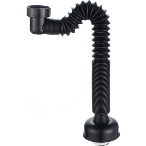 30 Cm - 80 Cm Kitchen Sink Drain Hose for Bathroom Face Plate Deodorant Seal Under Water Pipe Anti-clogging Kitchen Accessories