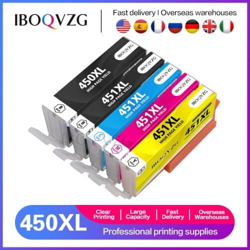 IBOQVZG Compatible Ink Cartridge PGI 450 CLI 451 For Canon PGI450 CLI451 PIXMA MG6340 MG7140 IP8740 Printer Full Ink With Chips
