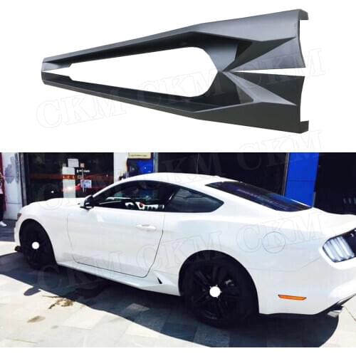 Carbon Fiber/FRP Unpainted Material Side Skirt for Ford Mustang Coupe 2 Door 2018 - 2020