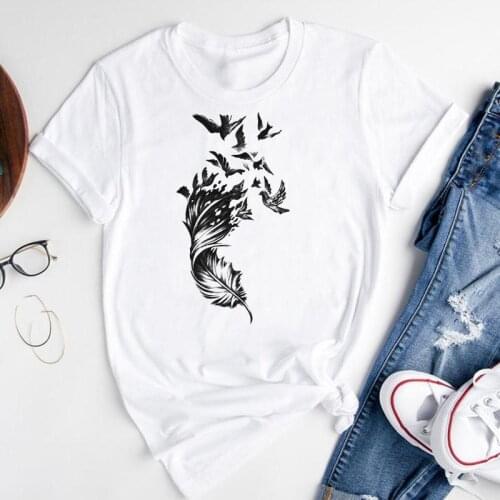 Women Graphic Cartoon 2021 New Cute Ladies Beach Short Sleeve Summer Fashion Print Female Clothes Tops Tees Tshirt T-Shirt