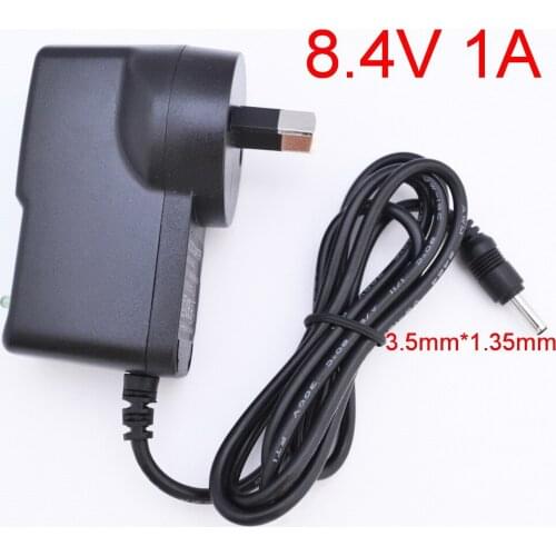 1PCS High quality 8.4V 1A polymer lithium battery charger 8.4 V1A Power Adapter Charger Dual IC 8.4V1A DC 3.5mmx 1.35mm AU plug