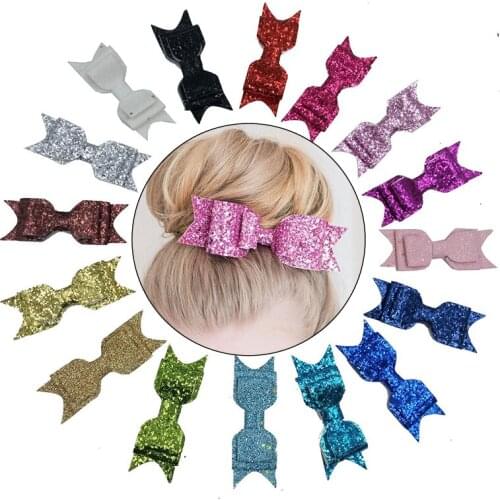 10PCS/lot 9.5CM Star Glitter Hair Accessories Bow Hair Clips Sequins Hairpins Headwear For Kid Girl Toddler Fashion Headdress