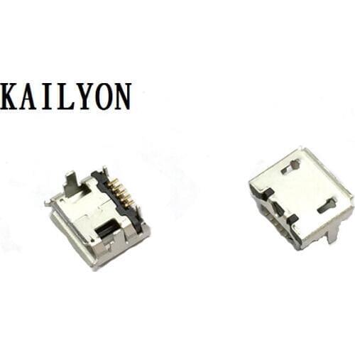 100pcs MICRO USB 5P connector, horn column 7.2, Mike USB, mother seat, MICRO socket, stainless steel shell