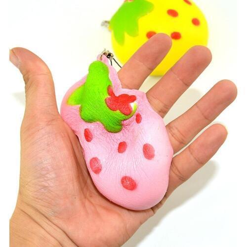 20 pcs/lot 10cm Jumbo Strawberry Squishy Sweet Cream Scented Bread Toy