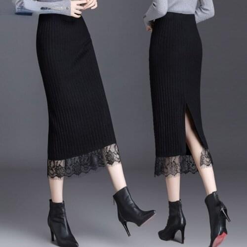 2021 Woman Solid Color Vintage Long Skirt Female Autumn Winter Elegant Fashion Dress Ladies High Waist A Line Length Skirts H671