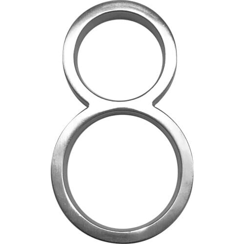 5 in Floating House Number #8 Letter A B C Name Plate Door Alphabet Letters Dash Slash Sign 5 Inch.Zinc Alloy Satin Nickel