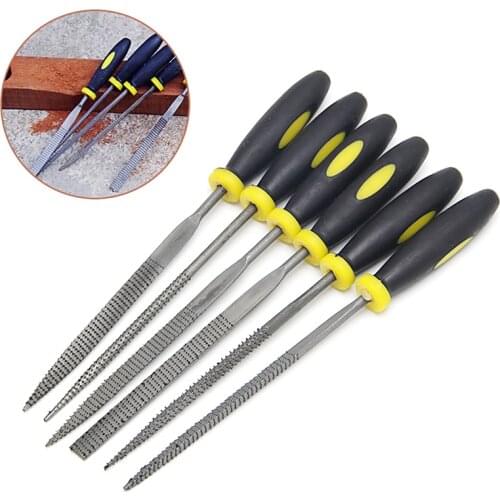 6Pcs 140mm Mini Metal Filing Rasp Needle File Wood Tools Hand Woodworking Y98E