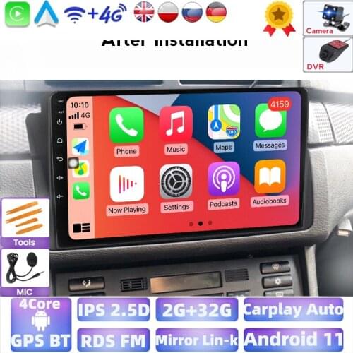 For BMW E46 M3 Rover 75 Coupe 318/320/325/330/335 MG 1998- 2006 Car Multimedia Video Player BT WIFI SWC Android Navi GPS Radio