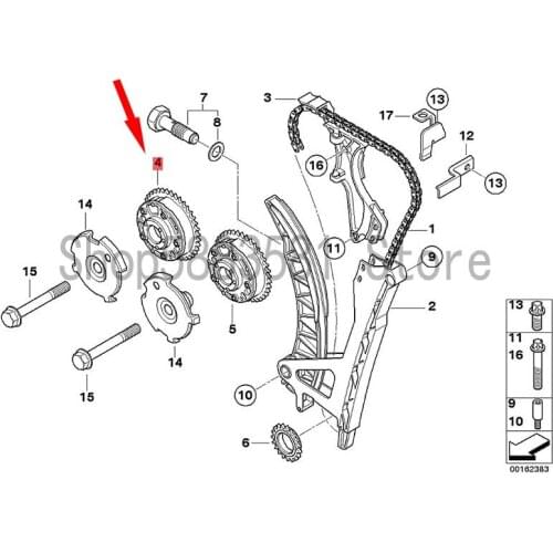 CAR camshaft gear exhaust exhaust camshaft bm wE46 318CI N42 E46 318CI N46 E46 316I engine camshaft bearing driver drive rod